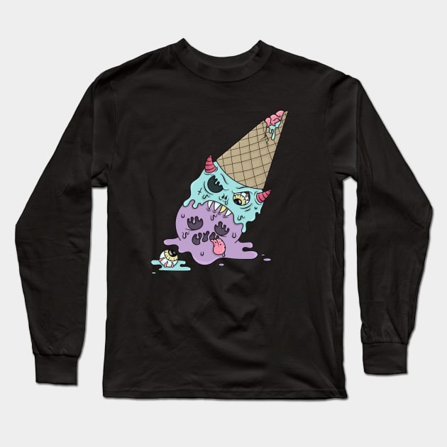 EVIL ICE-CREAM Long Sleeve T-Shirt by bratcave.studio